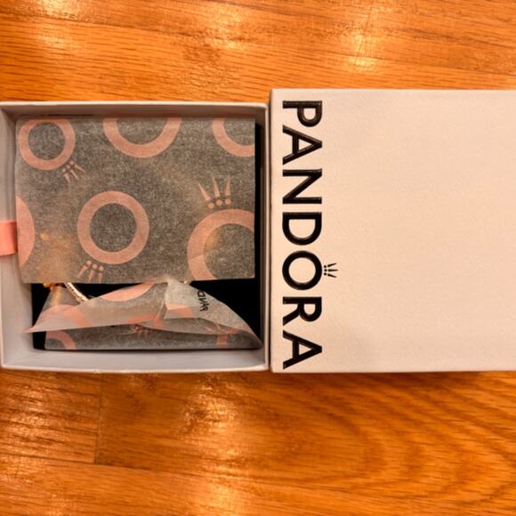 NWT Pandora Original Snake Chain Bracelet - Rose Gold Barrel Clasp - Picture 4 of 7